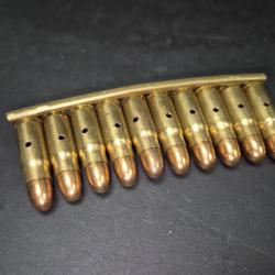 10 munitions 7,63 Mauser neutralis&eacute; pour C96 bolo avec lame d'origine