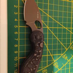 Couteau Kizer Microbe micarta lame 14c28n