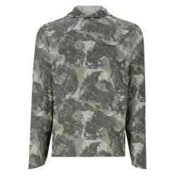 Tee shirt SIMMS Solarflex Hoody Back Eddy Willow S