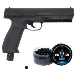op&eacute;def! Pack pistolet de d&eacute;fense semi-auto VESTA DEFENSE pdw50 co2 cal.50+billes caoutchouc+CO2