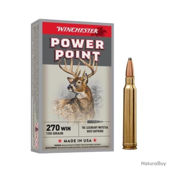1 Boite de Balles Winchester 270Win Power Point 150gr