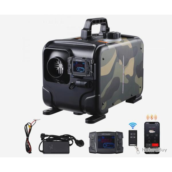 Chauffage Diesel 8KW 12/24V Contr�le par App Bluetooth, T�l�commande et �cran d'Affichage