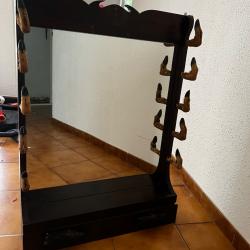 Miroir mural avec pattes de chevreuil - 70 &times; 97 cm