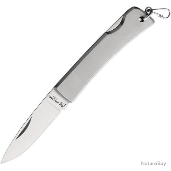Couteau Katz Slim Line Lame Acier Inoxydable Manche Acier Inoxydable Lockback KZPSS50 Japon
