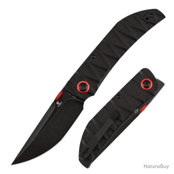 Couteau Pliant Tenable Knives Tarkin Lame Acier Nitro-V Manche G10 Noir Liner Lock B1078A3