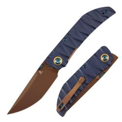 Couteau Pliant Tenable Knives Tarkin Lame Acier Nitro-V Manche Aluminium Bleu Liner Lock B1078A2