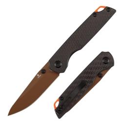 Couteau Pliant Tenable Knives Mini Warrior Lame Acier Nitro-V Manche Carbone Twill/G10 B2005A4