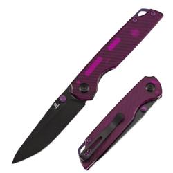 Couteau Tenable Knives Mini Warrior Lame Acier Nitro-V Manche Acrylique Violet Liner Lock B2005A2
