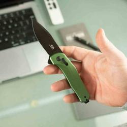 Couteau Pliant SOG Diverge XR Lame Acier D2 Manche Aluminium Vert XR Lock SOG12020543