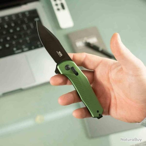 Couteau Pliant SOG Diverge XR Lame Acier D2 Manche Aluminium Vert XR Lock SOG12020543