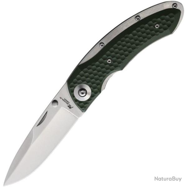 Couteau Katz PH-35 Lame Acier 9Cr18MoV Manche G10 Vert Linerlock KTZPH35G10GN