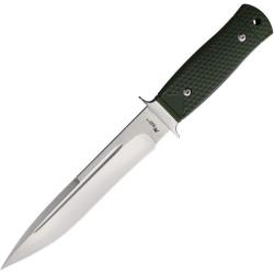 Couteau Katz Alley Kat Lame Acier 9Cr18MoV Manche G10 Vert Etui Nylon KTZAK6006G10GN