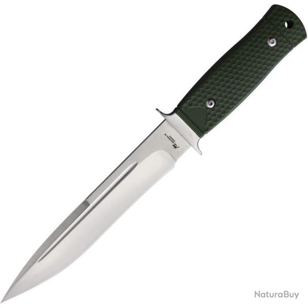 Couteau Katz Alley Kat Lame Acier 9Cr18MoV Manche G10 Vert Etui Nylon KTZAK6006G10GN