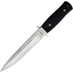 Couteau Katz Alley Kat Lame Acier 9Cr18MoV Manche G10 Noir Etui Nylon KTZAK6006G10B