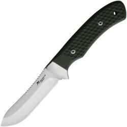 Couteau Katz Adventure 5 Lame Acier 9Cr18MoV Manche G10 Vert Etui Cuir KTZA5CG10GN