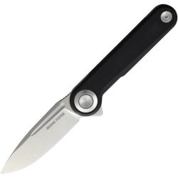 Couteau Boone Forge Lame Acier Sandvik 14C28N Manche G10 Noir Linerlock BFG905