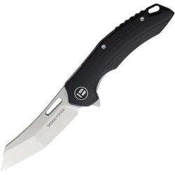 Couteau Boone Forge Lame Acier Sandvik 14C28N Manche G10 Noir Linerlock BFG904