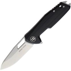 Couteau Boone Forge Lame Acier Sandvik 14C28N Manche G10 Noir Linerlock BFG072