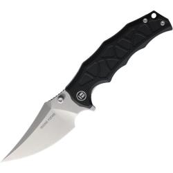 Couteau Boone Forge Lame Acier Sandvik 14C28N Manche G10 Noir Linerlock BFG013A