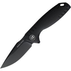 Couteau Boone Forge Lame Acier Sandvik 14C28N Manche G10 Noir Linerlock BFG011