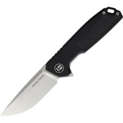 Couteau Boone Forge Lame Acier Sandvik 14C28N Manche G10 Noir Linerlock BFG010