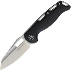 Couteau Boone Forge Lame Acier Sandvik 14C28N Manche G10 Noir Linerlock BFG009