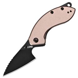 Couteau CJRB Spud Lame Acier AR-RPM9 Manche Aluminium Champagne Linerlock J1971CP