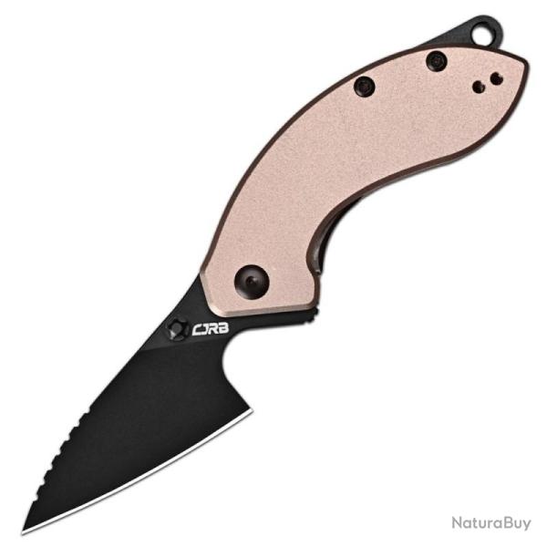 Couteau CJRB Spud Lame Acier AR-RPM9 Manche Aluminium Champagne Linerlock J1971CP