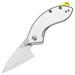 Couteau CJRB Spud Lame Acier AR-RPM9 Manche Aluminium Gris Linerlock J1971GY