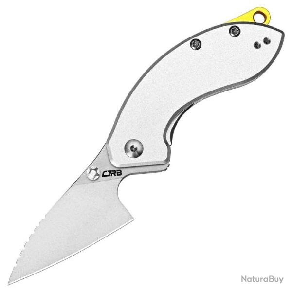Couteau CJRB Spud Lame Acier AR-RPM9 Manche Aluminium Gris Linerlock J1971GY