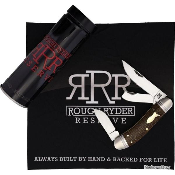 Couteau Rough Rider Reserve Roundup 3 Lames Acier D2 Manche Micarta Slip Joint RRR026