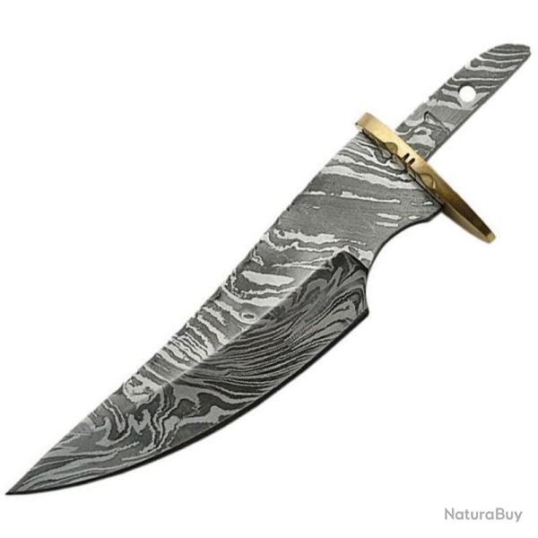 Lame de Couteau Fixe Lame Acier Damas �tui Cuir BLSODMB5