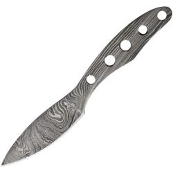 Lame de Couteau Fixe Lame Acier Damas Manche Damas Garde Integree BL153D