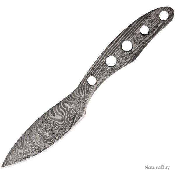 Lame de Couteau Fixe Lame Acier Damas Manche Damas Garde Integree BL153D