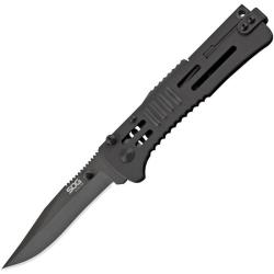 Couteau SOG Slimjim A/O Lame Acier AUS-8 Noire Manche Acier 420HC Noir Lockback SOGSJ32CP