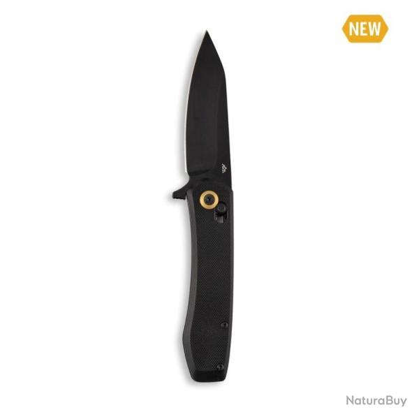 Couteau Outdoor Edge Sentinel Lame Acier 8Cr13MoV Manche G10 Noir Crossbar Lock OESL1C