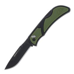Couteau Outdoor Edge Razor EDC Lite Lame Acier 420J2 Manche GFN Noir Vert OD Lockback OERCG252C