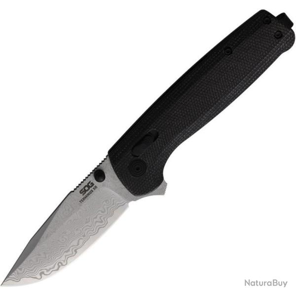 Couteau SOG Terminus XR Lame Acier Damas Manche Carbone G10 XR Lock SOGTM1042BX
