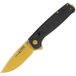 Couteau SOG Terminus LTE Lame Acier S35VN Manche Carbone Or XR Lock SOGTM1033BX