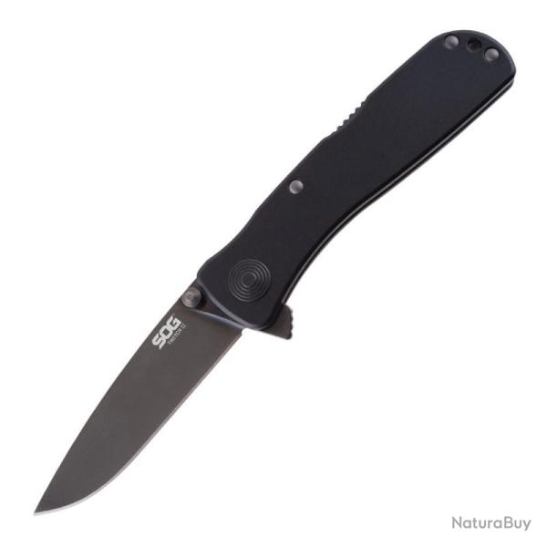 Couteau SOG Twitch II A/O Lame Acier AUS-8 Manche Aluminium Noir Lockback SOGTWI12CP