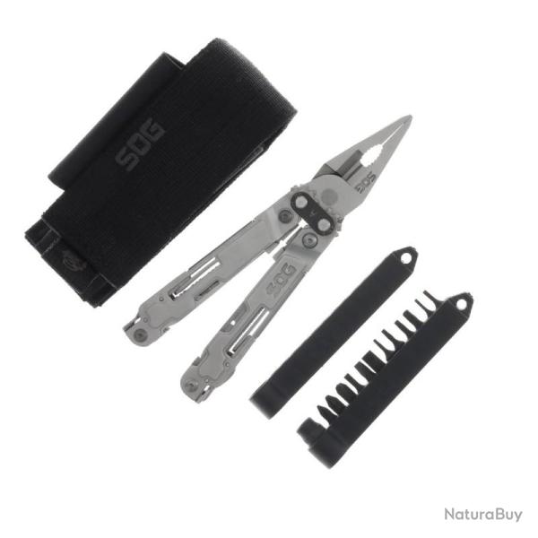 Pince Multi-Outils SOG PowerAccess Deluxe Lame Acier Inox Manche Acier Satin 19 Outils SOGPA2001CP