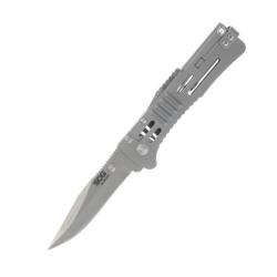 Couteau SOG Slimjim A/O Lame Acier AUS-8 Manche Acier 420HC Satin Lockback SOGSJ31CP