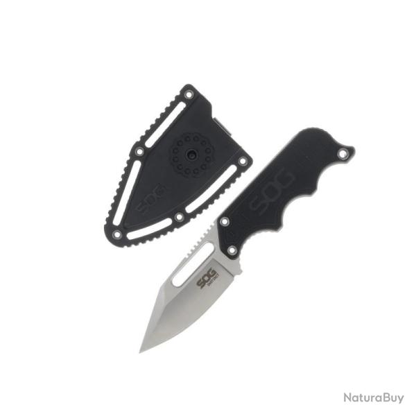 Couteau SOG Instinct Lame Acier 5Cr15MoV Manche G10 Noir �tui Nylon SOGNB1012CP