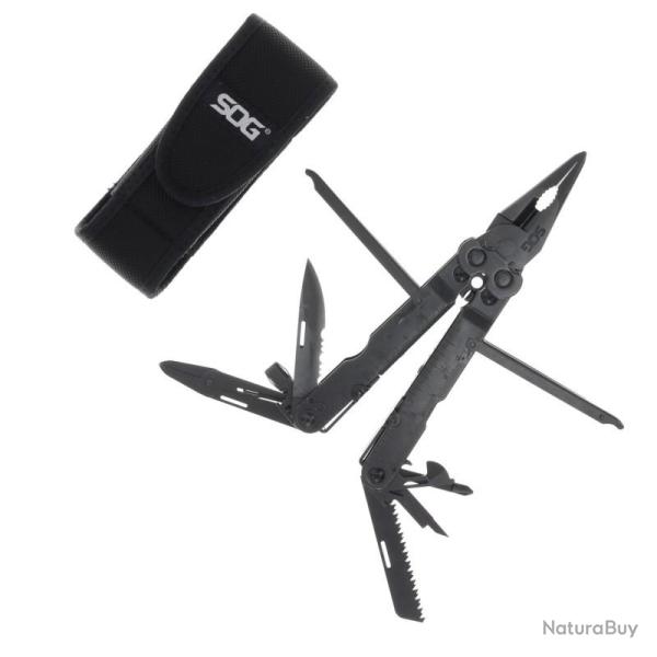 Pince Multi-Outils SOG Powerlock EOD Lame Acier Inox Manche Acier Noir 18 Outils USA SOGB61NCP