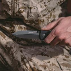 Couteau SOG Pentagon XR LTE Lame Acier CTS-XHP Spear Point Manche G10 Noir XR Lock SOG12610557