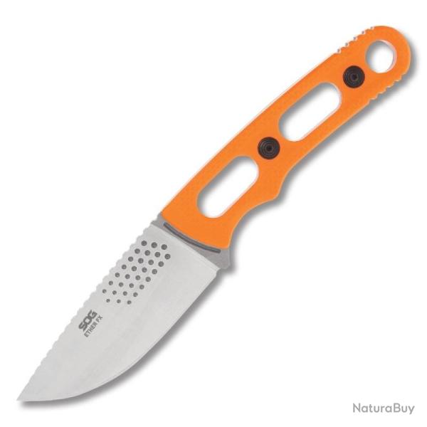 Couteau SOG Ether FX Lame Acier S35VN Manche G10 Orange �tui Kydex SOG17330157
