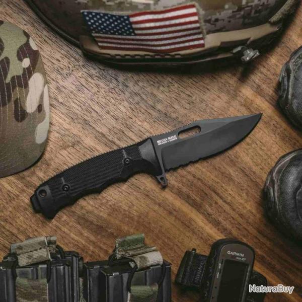Couteau SOG Seal FX Clip Point Lame Acier S35VN Manche GRN Noir Etui Kydex USA SOG17210157