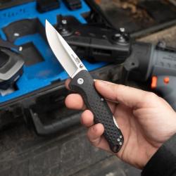 Couteau SOG Adventurer Lame Acier 5Cr15MoV Satin Manche GFN Noir Lockback SOG13110843
