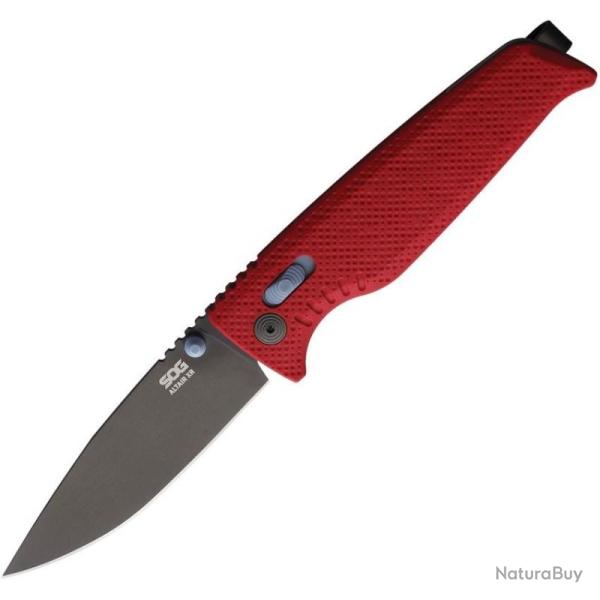 Couteau SOG Altair XR Lame Acier 154CM Manche GRN Rouge Canyon Taiwan SOG12790257