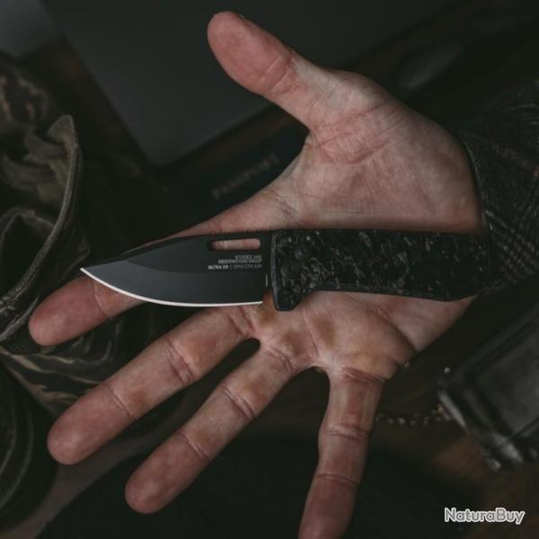 Couteau SOG Ultra XHP XR Lame Acier CTS-XHP Manche Carbone Noir XR Lock Taiwan SOG12630557